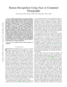 Human Recognition Using Face in Computed Tomography