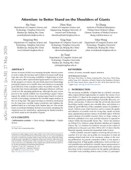 Attention: to Better Stand on the Shoulders of Giants