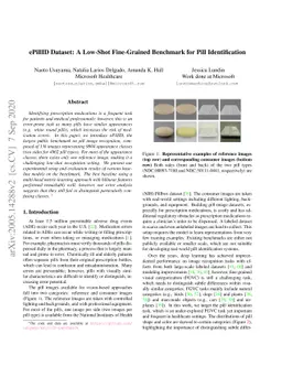 ePillID Dataset: A Low-Shot Fine-Grained Benchmark for Pill
  Identification