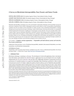 A Survey on Blockchain Interoperability: Past, Present, and Future
  Trends