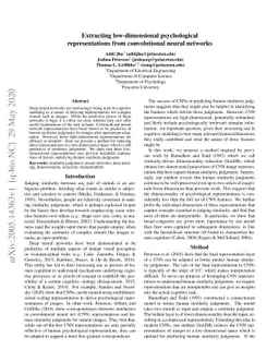 Extracting low-dimensional psychological representations from
  convolutional neural networks