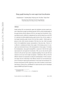 Deep graph learning for semi-supervised classification