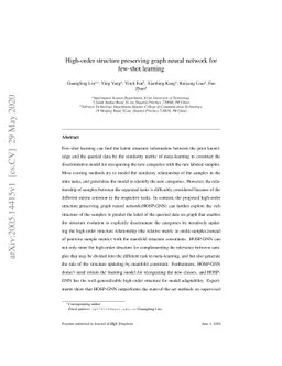 High-order structure preserving graph neural network for few-shot
  learning