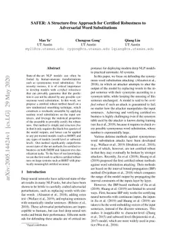 SAFER: A Structure-free Approach for Certified Robustness to Adversarial
  Word Substitutions