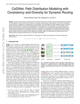 CoDiNet: Path Distribution Modeling with Consistency and Diversity for
  Dynamic Routing