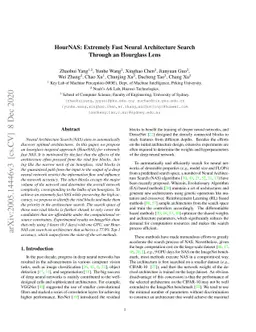 HourNAS: Extremely Fast Neural Architecture Search Through an Hourglass
  Lens