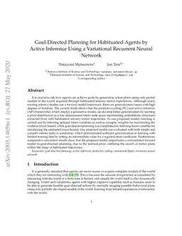 Goal-Directed Planning for Habituated Agents by Active Inference Using a
  Variational Recurrent Neural Network