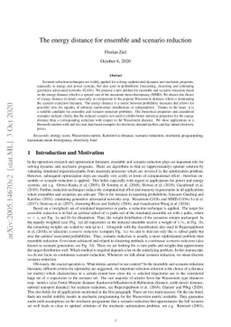 The energy distance for ensemble and scenario reduction