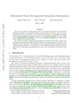 Differentially Private Decomposable Submodular Maximization