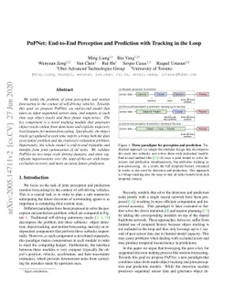 PnPNet: End-to-End Perception and Prediction with Tracking in the Loop