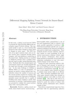 Differential Mapping Spiking Neural Network for Sensor-Based Robot
  Control