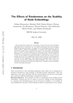 The Effects of Randomness on the Stability of Node Embeddings