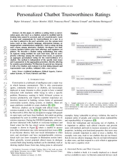 Personalized Chatbot Trustworthiness Ratings
