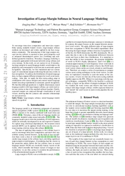 Investigation of Large-Margin Softmax in Neural Language Modeling