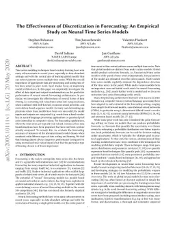 The Effectiveness of Discretization in Forecasting: An Empirical Study
  on Neural Time Series Models