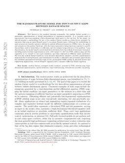 The Random Feature Model for Input-Output Maps between Banach Spaces