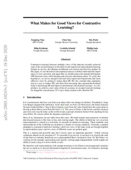 What Makes for Good Views for Contrastive Learning?