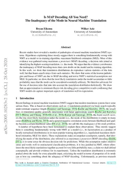 Is MAP Decoding All You Need? The Inadequacy of the Mode in Neural
  Machine Translation