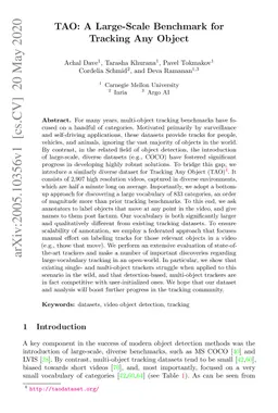 TAO: A Large-Scale Benchmark for Tracking Any Object