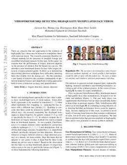 VideoForensicsHQ: Detecting High-quality Manipulated Face Videos