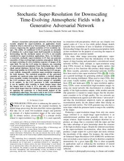 Stochastic Super-Resolution for Downscaling Time-Evolving Atmospheric
  Fields with a Generative Adversarial Network