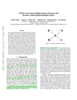 MTSS: Learn from Multiple Domain Teachers and Become a Multi-domain
  Dialogue Expert