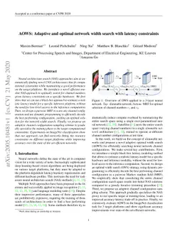 AOWS: Adaptive and optimal network width search with latency constraints