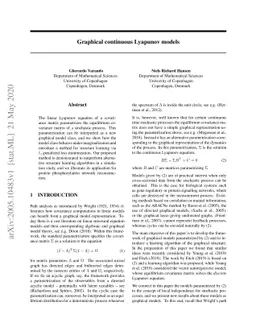 Graphical continuous Lyapunov models
