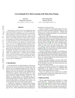 Cross-Domain Few-Shot Learning with Meta Fine-Tuning