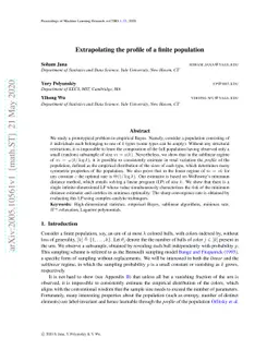 Extrapolating the profile of a finite population