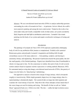 A Neural Network Looks at Leonardo's(?) Salvator Mundi