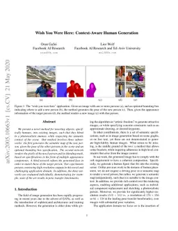 Wish You Were Here: Context-Aware Human Generation