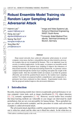 Robust Ensemble Model Training via Random Layer Sampling Against
  Adversarial Attack