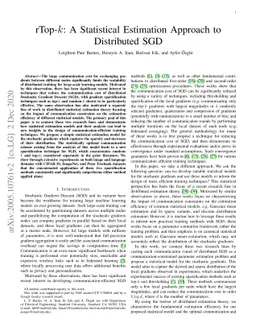 rTop-k: A Statistical Estimation Approach to Distributed SGD