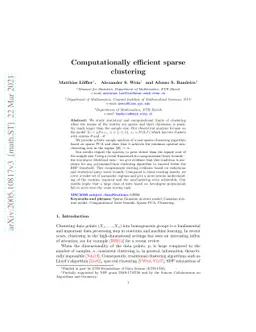 Computationally efficient sparse clustering