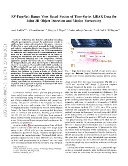 RV-FuseNet: Range View Based Fusion of Time-Series LiDAR Data for Joint
  3D Object Detection and Motion Forecasting