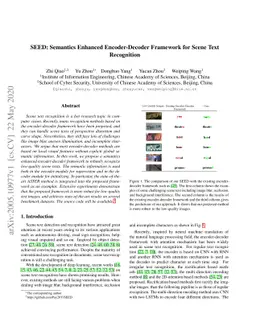 SEED: Semantics Enhanced Encoder-Decoder Framework for Scene Text
  Recognition