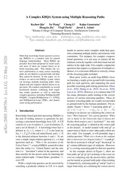 A Complex KBQA System using Multiple Reasoning Paths
