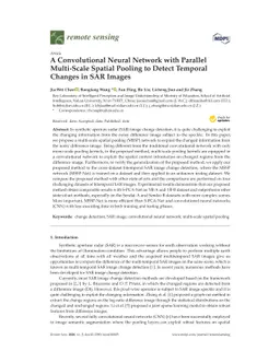 A Convolutional Neural Network with Parallel Multi-Scale Spatial Pooling
  to Detect Temporal Changes in SAR Images