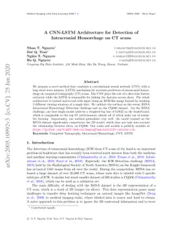 A CNN-LSTM Architecture for Detection of Intracranial Hemorrhage on CT
  scans