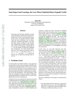 Semi-Supervised Learning: the Case When Unlabeled Data is Equally Useful