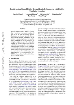 Bootstrapping Named Entity Recognition in E-Commerce with Positive
  Unlabeled Learning