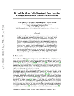 Beyond the Mean-Field: Structured Deep Gaussian Processes Improve the
  Predictive Uncertainties