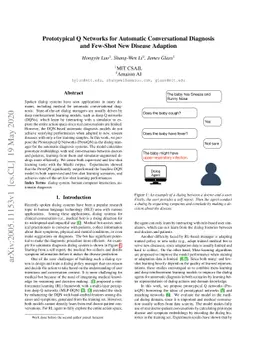 Prototypical Q Networks for Automatic Conversational Diagnosis and
  Few-Shot New Disease Adaption