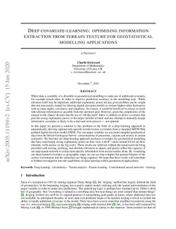 Deep covariate-learning: optimising information extraction from terrain
  texture for geostatistical modelling applications