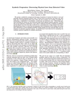 Symbolic Pregression: Discovering Physical Laws from Distorted Video
