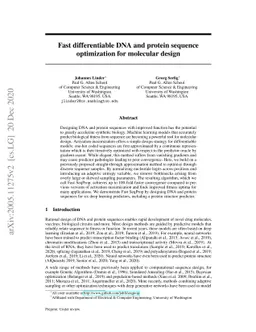 Fast differentiable DNA and protein sequence optimization for molecular
  design