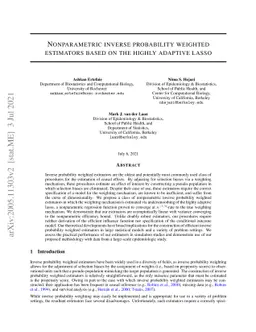 Nonparametric inverse probability weighted estimators based on the
  highly adaptive lasso
