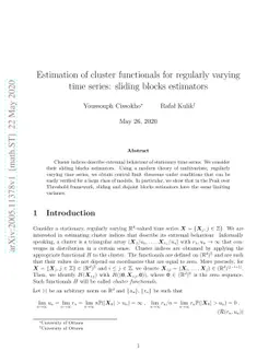 Estimation of cluster functionals for regularly varying time series:
  sliding blocks estimators