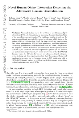 Novel Human-Object Interaction Detection via Adversarial Domain
  Generalization